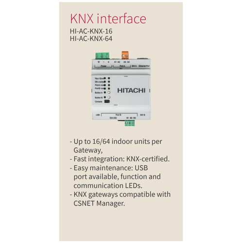 VRF interface KNX 16, up to 16 indoor units - e-Gilius